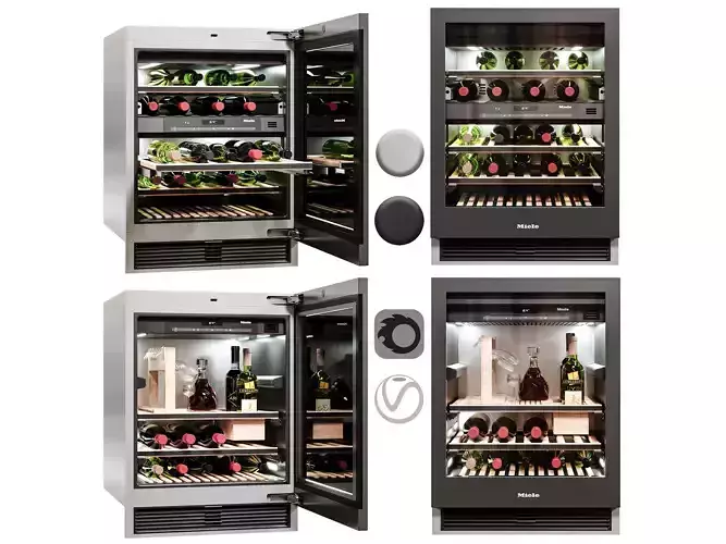 Miele-wine-units wine cooler with bottles in it