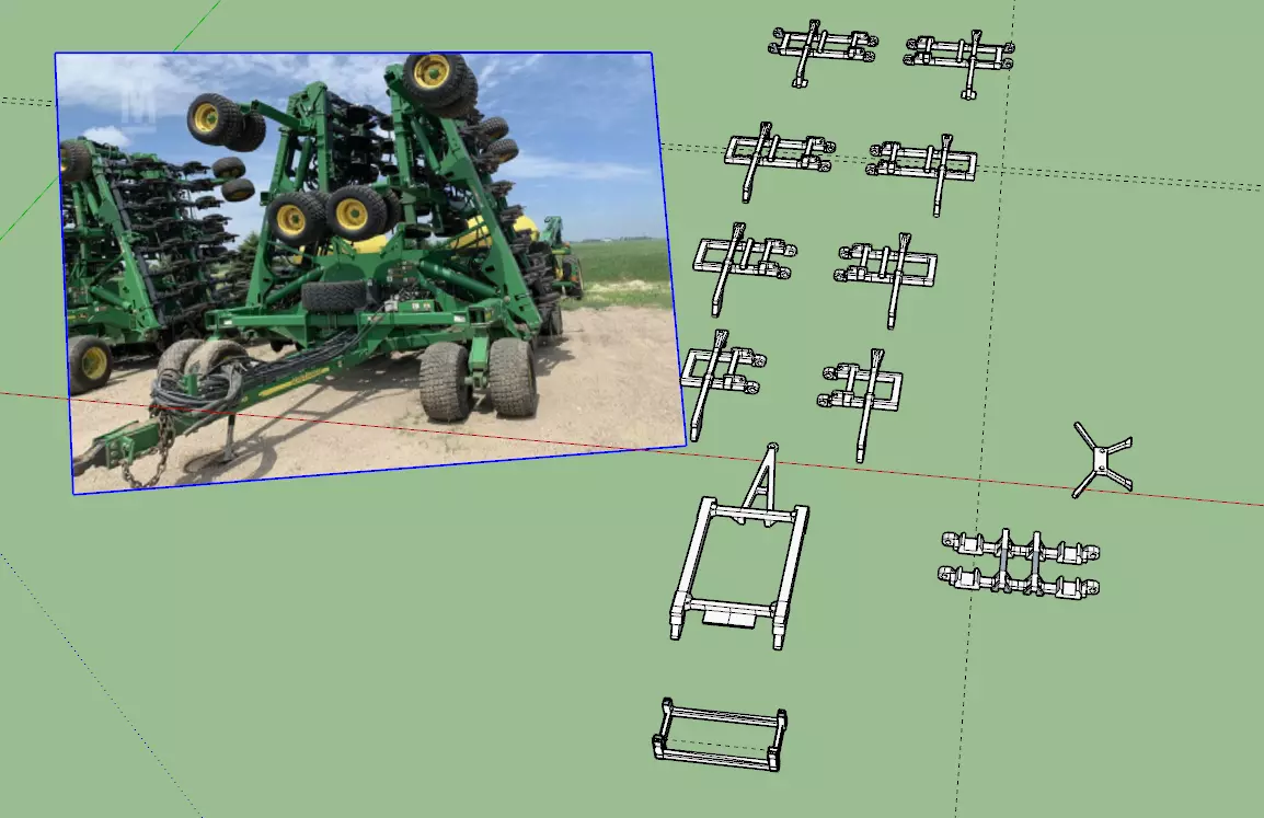 John deere 1890 9 11 13 and 18 meters 3D print model_0