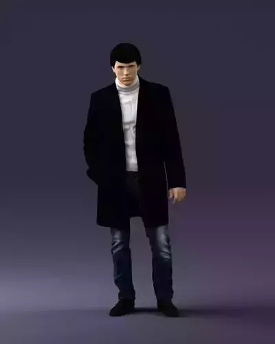 Man in black cloak 0071