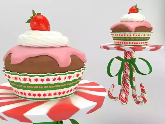 Muffins on a caramel stand