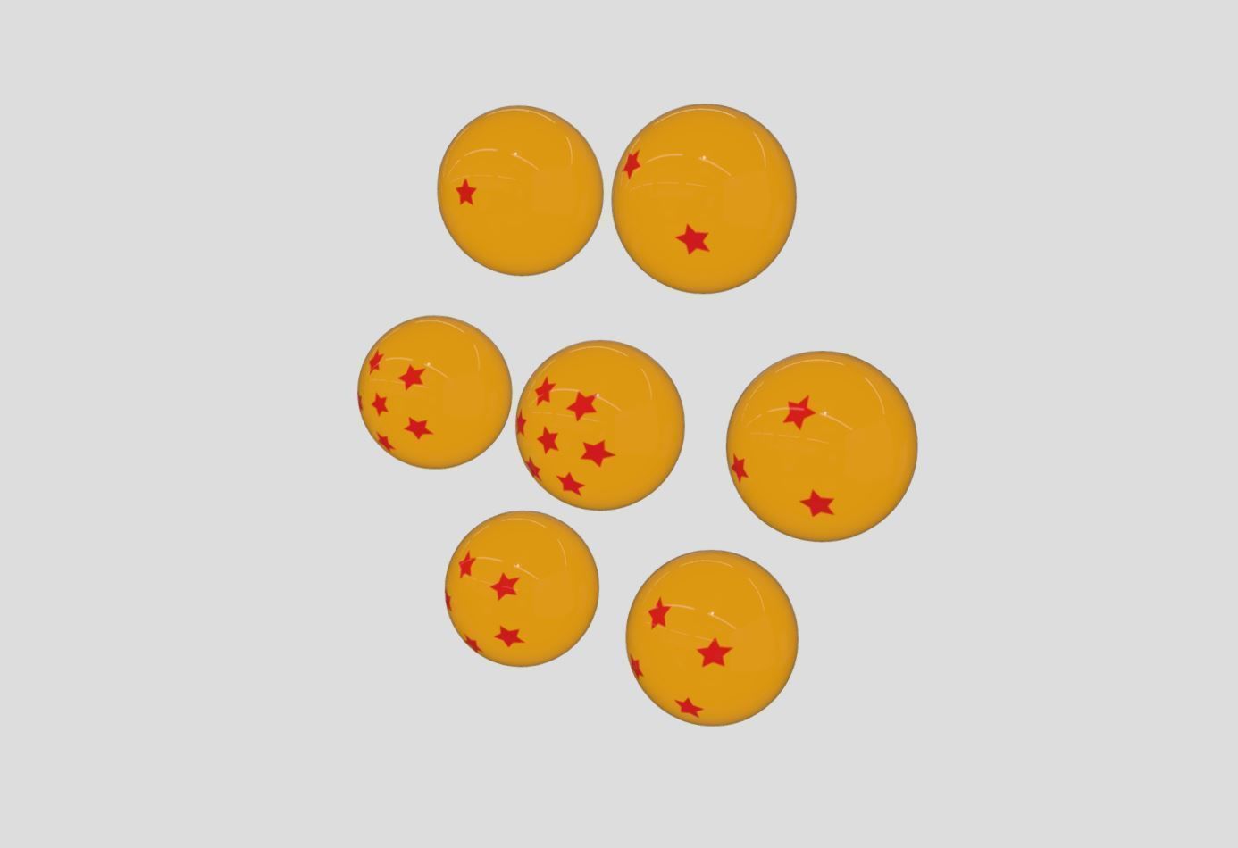 Dragon-Ball Low-poly 3D model_8