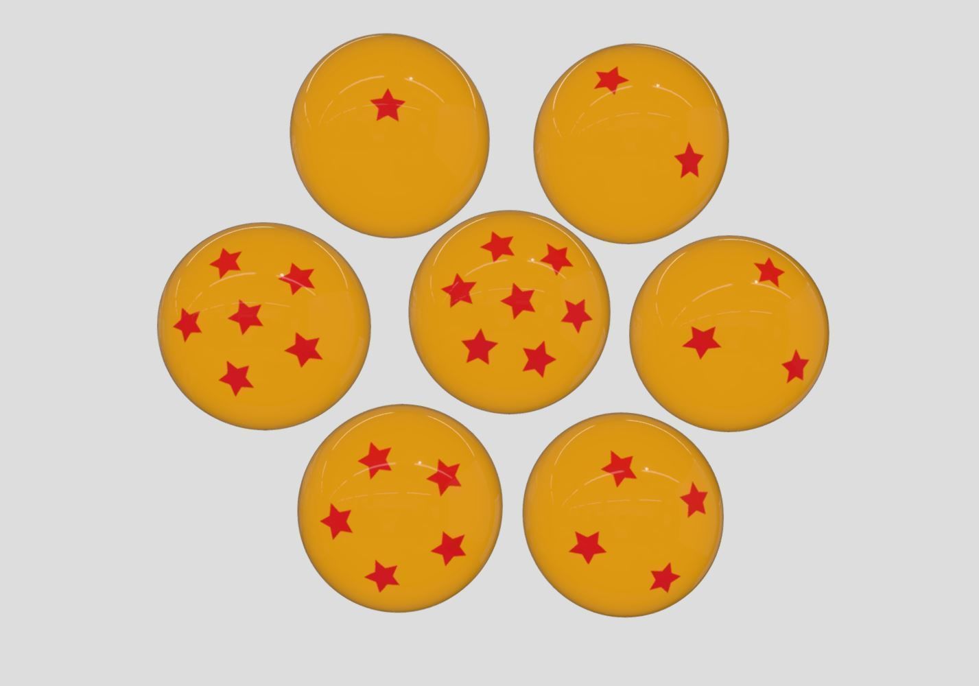 Dragon-Ball Low-poly 3D model_2