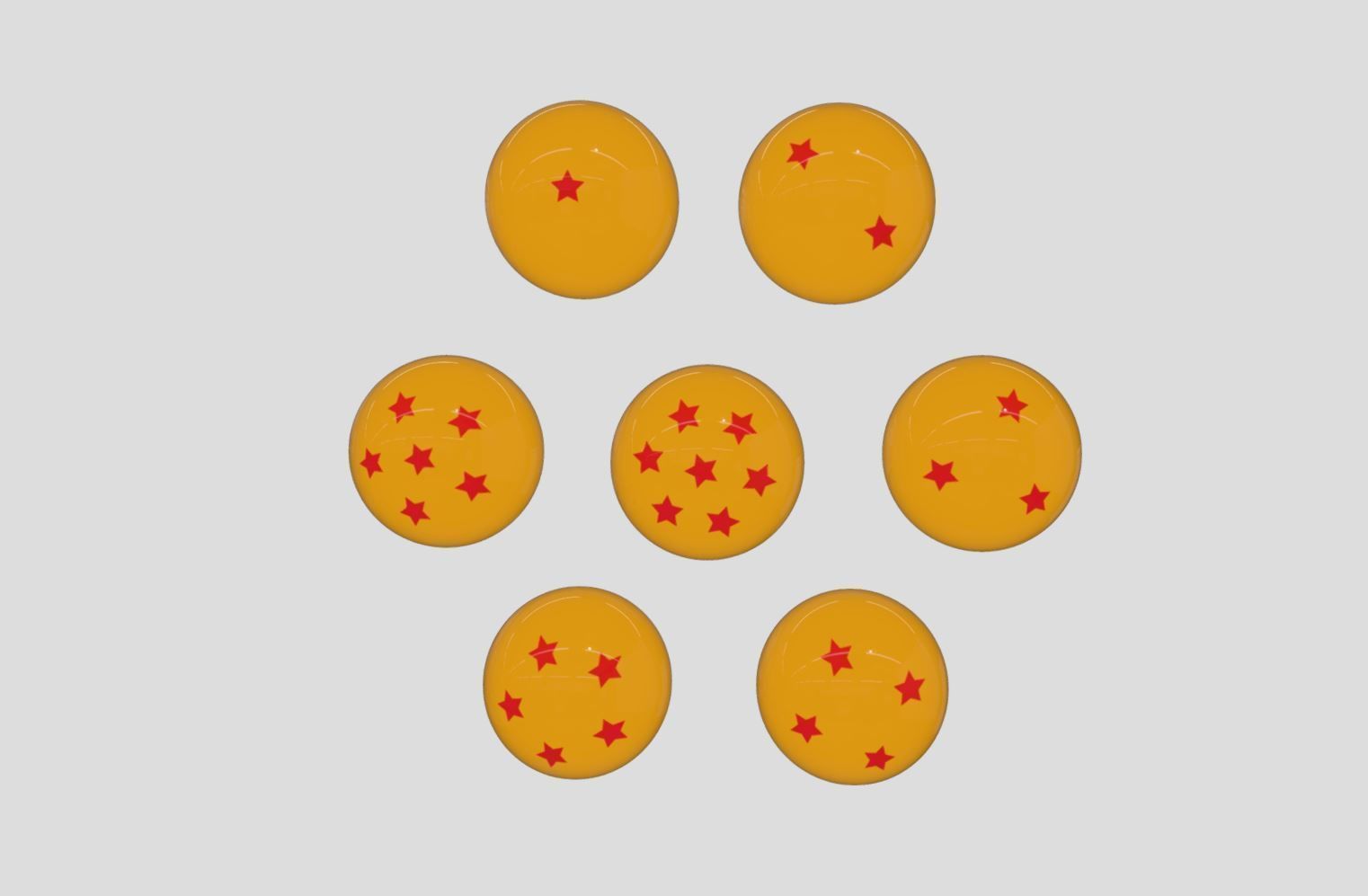 Dragon-Ball Low-poly 3D model_10