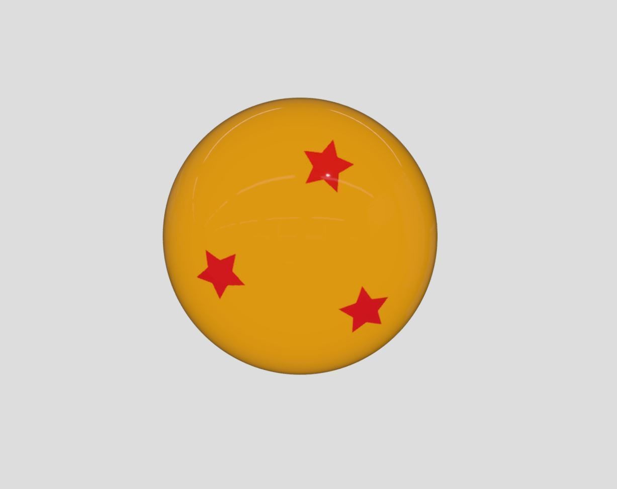 Dragon-Ball Low-poly 3D model_4