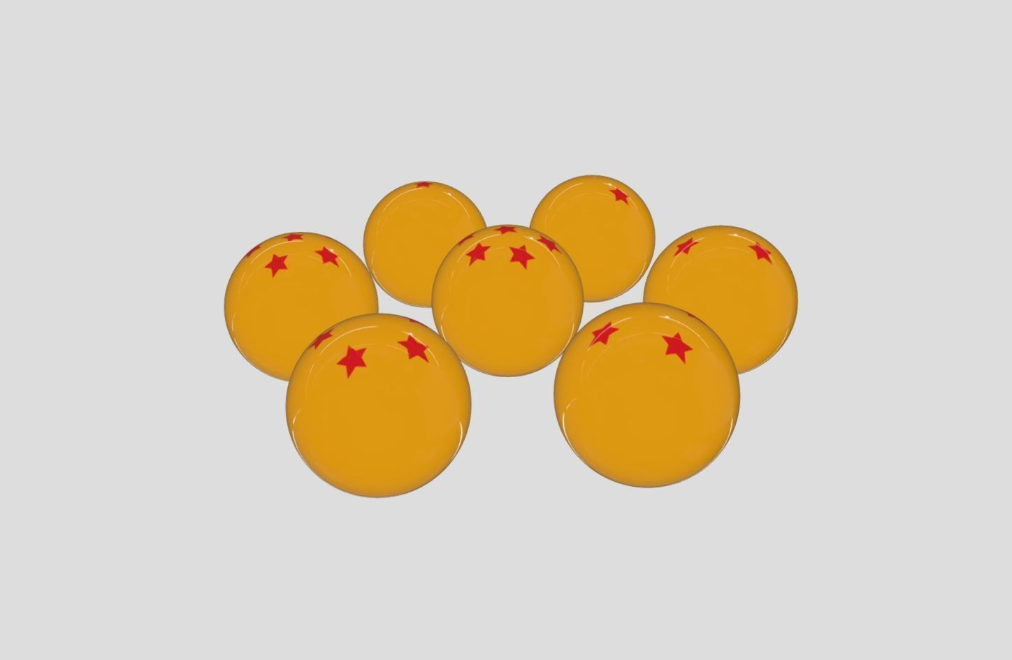 Dragon-Ball Low-poly 3D model_1