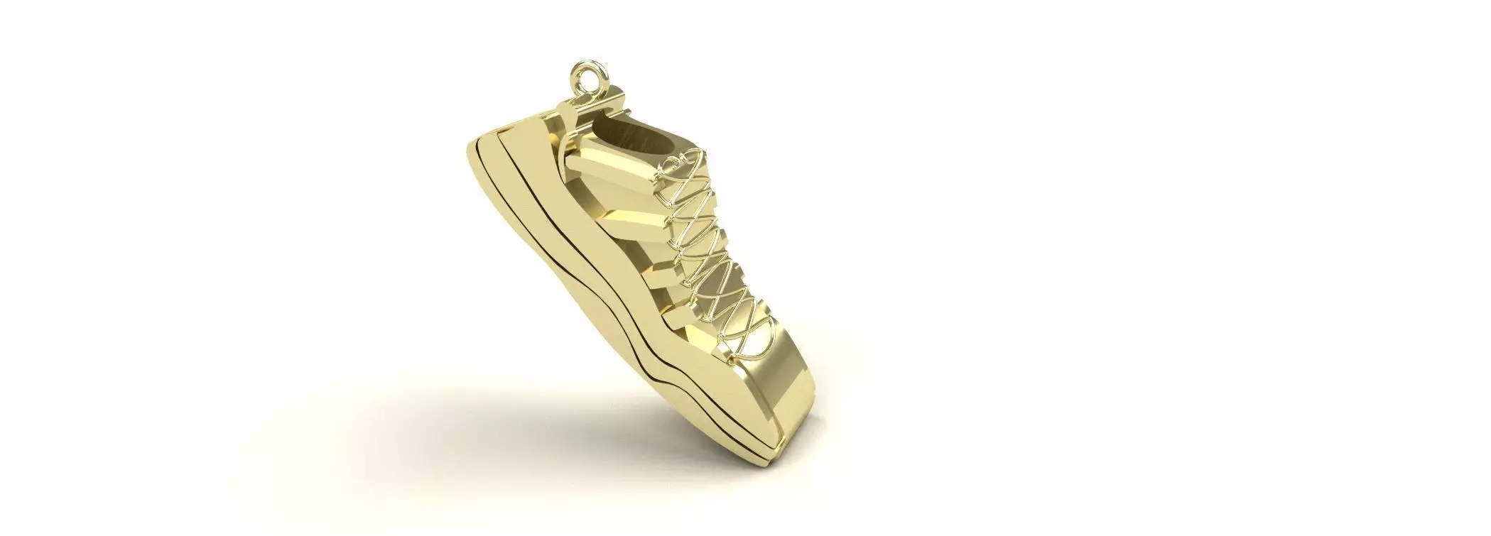 Basketball Shoe Pendant Gold Silver Platinum Luxury Jewelry 3D print model