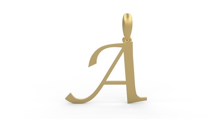 Initial Letters Pendant Lucida A 3D print model