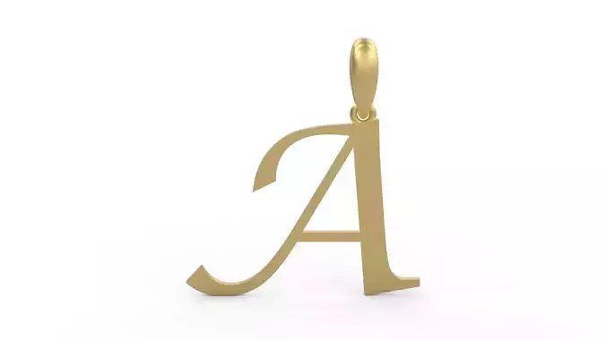 Initial Letters Pendant Lucida A 3D print model