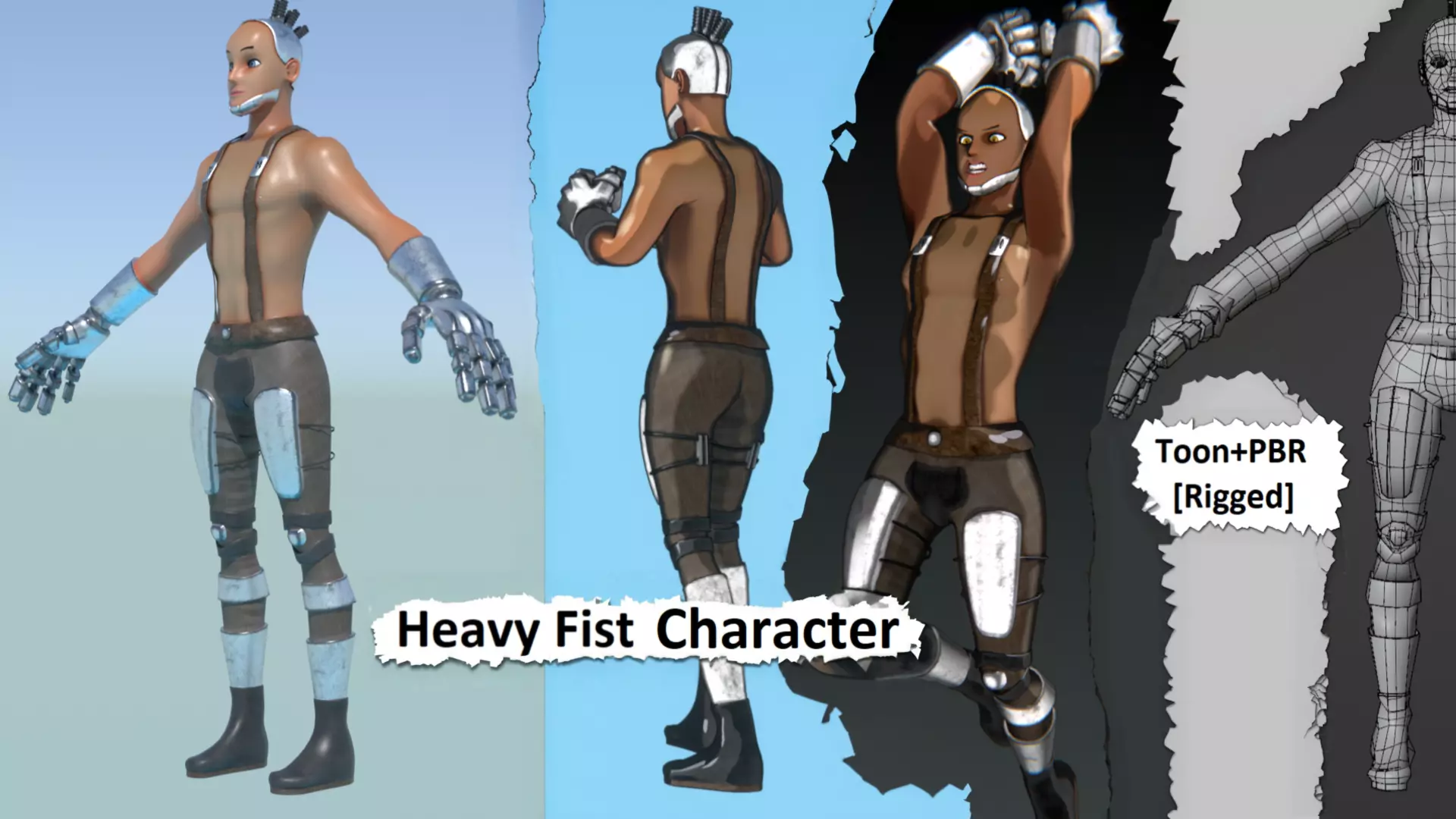 Heavy Fist Character Low-poly 3D model