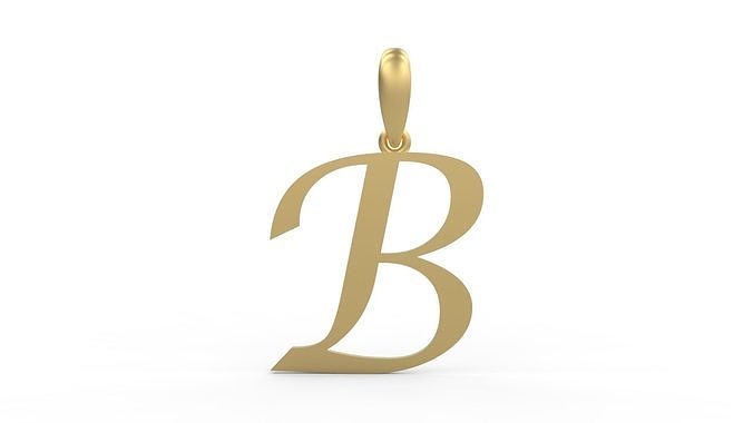 Initial Letters Pendant Lucida B 3D print model