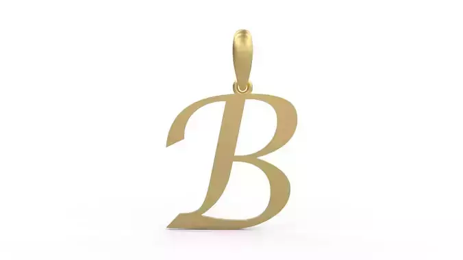 Initial Letters Pendant Lucida B 3D print model