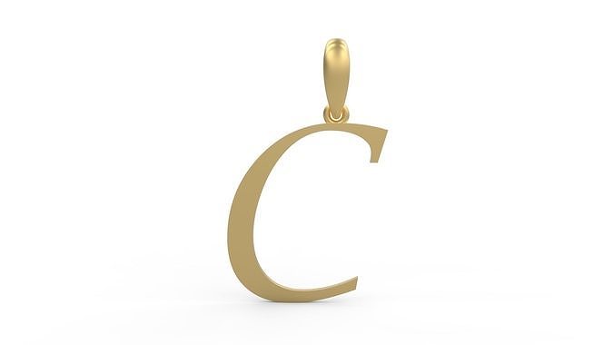 Initial Letters Pendant Lucida C 3D print model