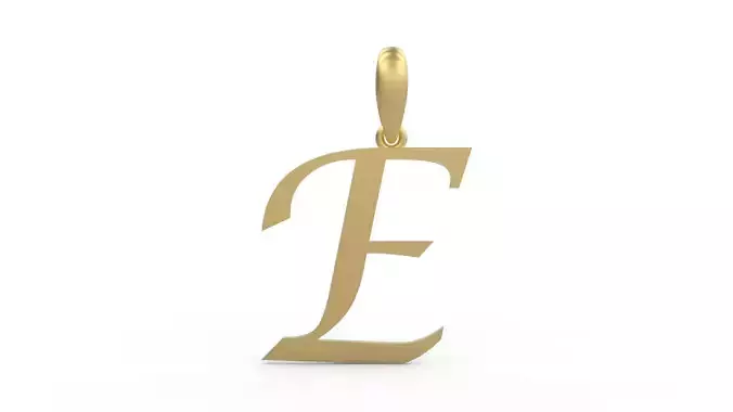 Initial Letters Pendant Lucida E 3D print model