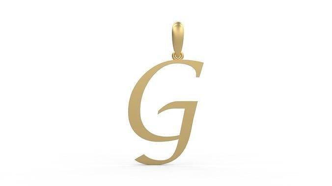 Initial Letters Pendant Lucida G 3D print model