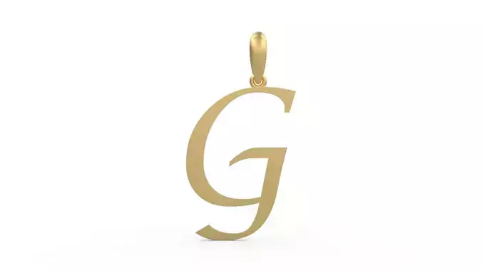 Initial Letters Pendant Lucida G 3D print model