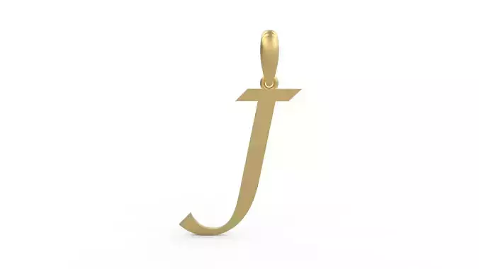 Initial Letters Pendant Lucida J 3D print model