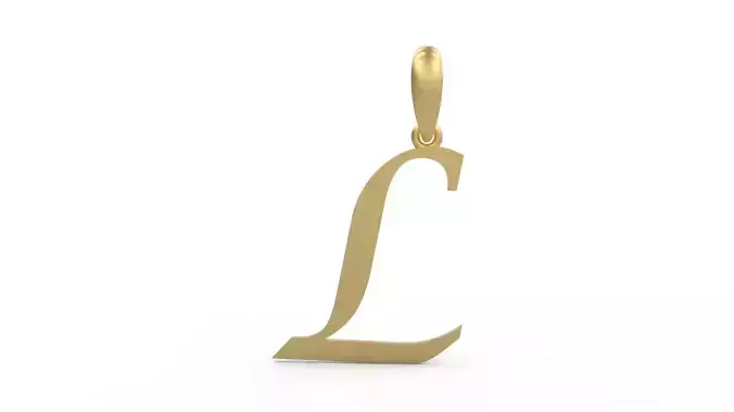 Initial Letters Pendant Lucida L 3D print model