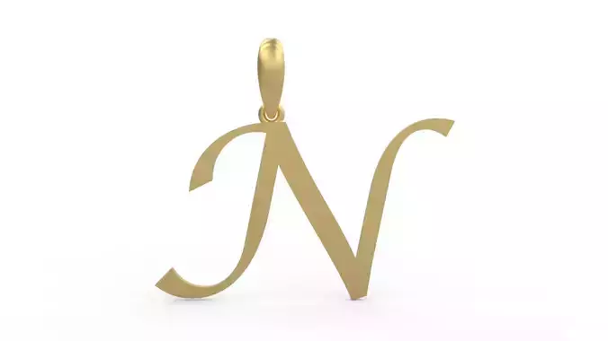 Initial Letters Pendant Lucida N 3D print model