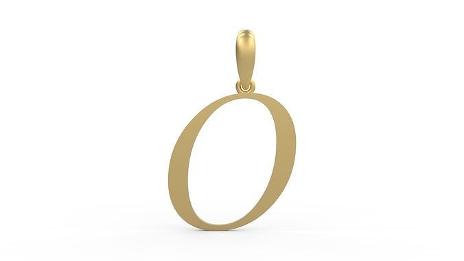 Initial Letters Pendant Lucida O 3D print model