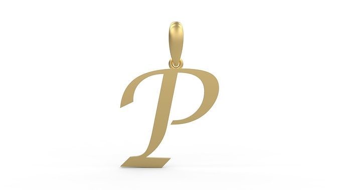 Initial Letters Pendant Lucida P 3D print model