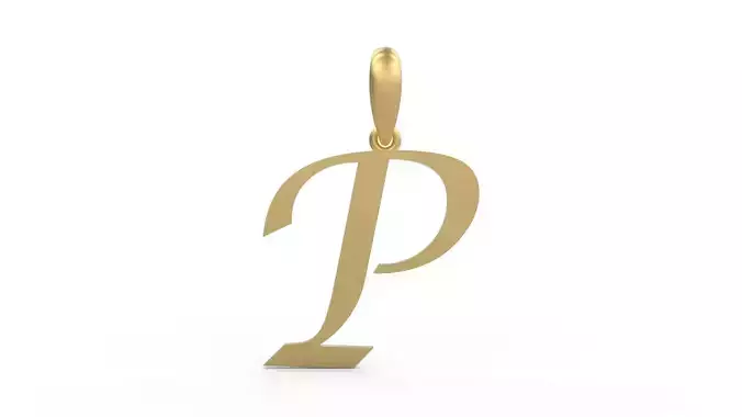 Initial Letters Pendant Lucida P 3D print model
