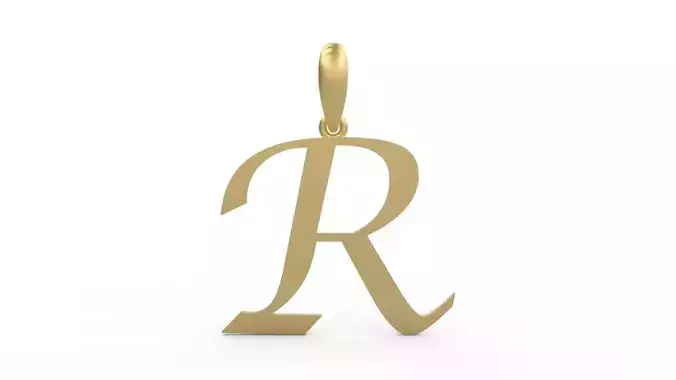 Initial Letters Pendant Lucida R 3D print model