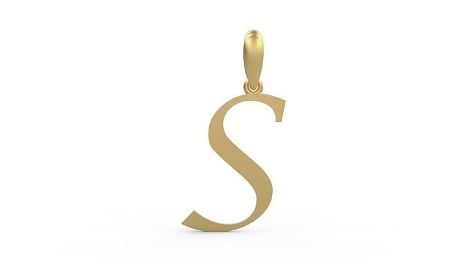 Initial Letters Pendant Lucida S 3D print model