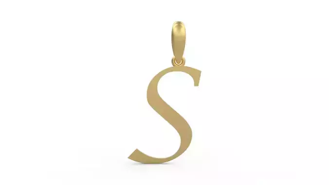 Initial Letters Pendant Lucida S 3D print model