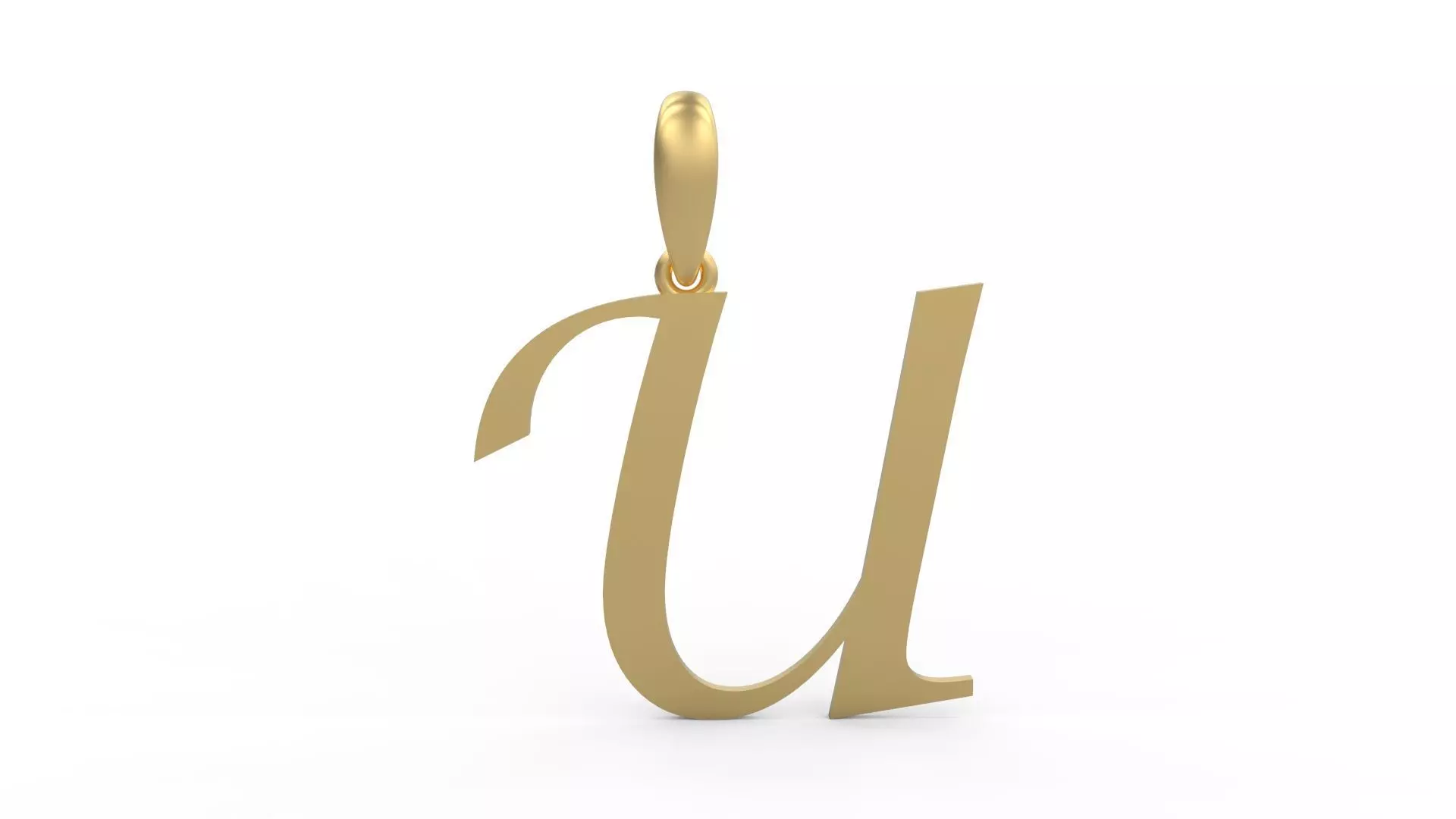 Initial Letters Pendant Lucida U 3D print model_0