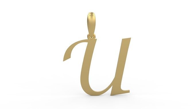 Initial Letters Pendant Lucida U 3D print model
