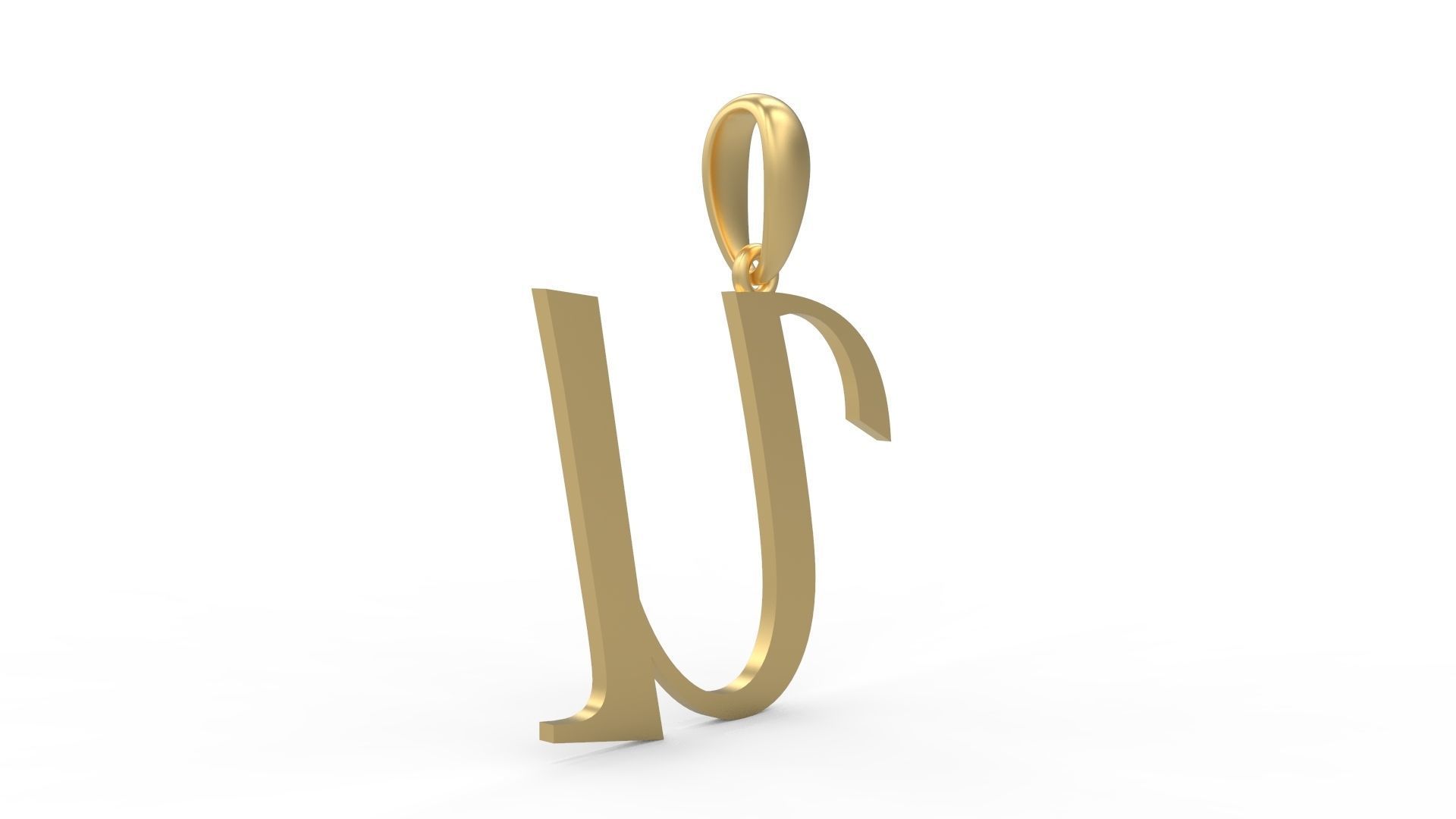 Initial Letters Pendant Lucida U 3D print model_3