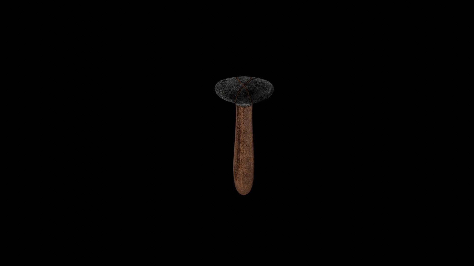 Prehistoric Tool Low-poly 3D model_2