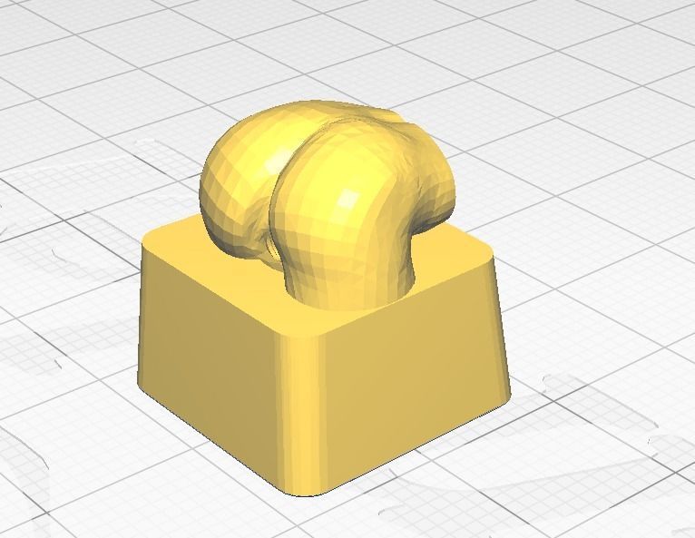Butt Keycap 3d Print 3D print model_10