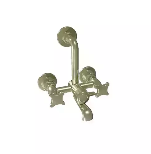 Brass Shower Tap Low-poly 3D model