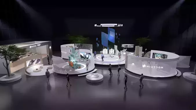 booth exhibition display stand 3D model