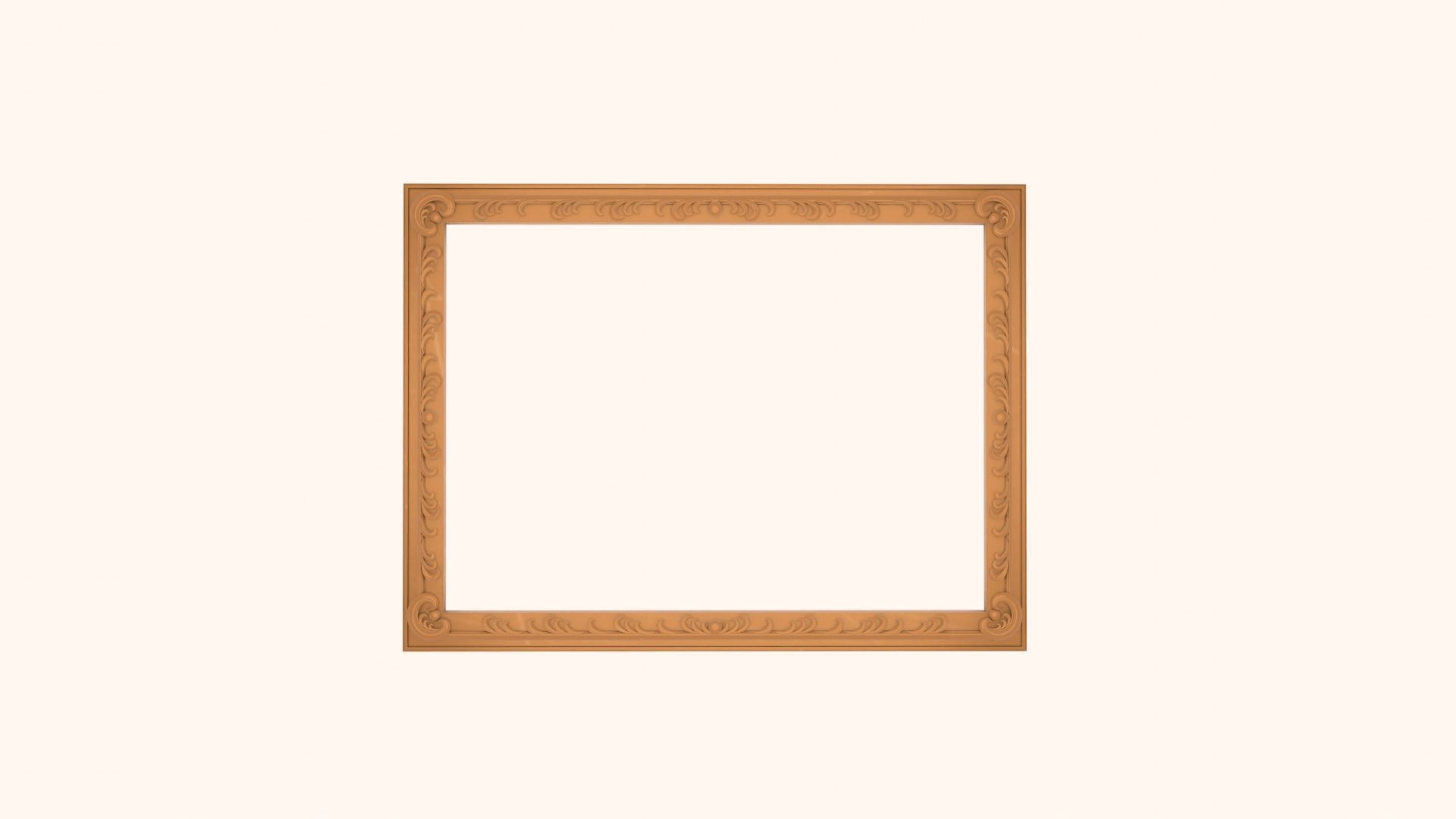 Framed painting Waterfall 3D model_6