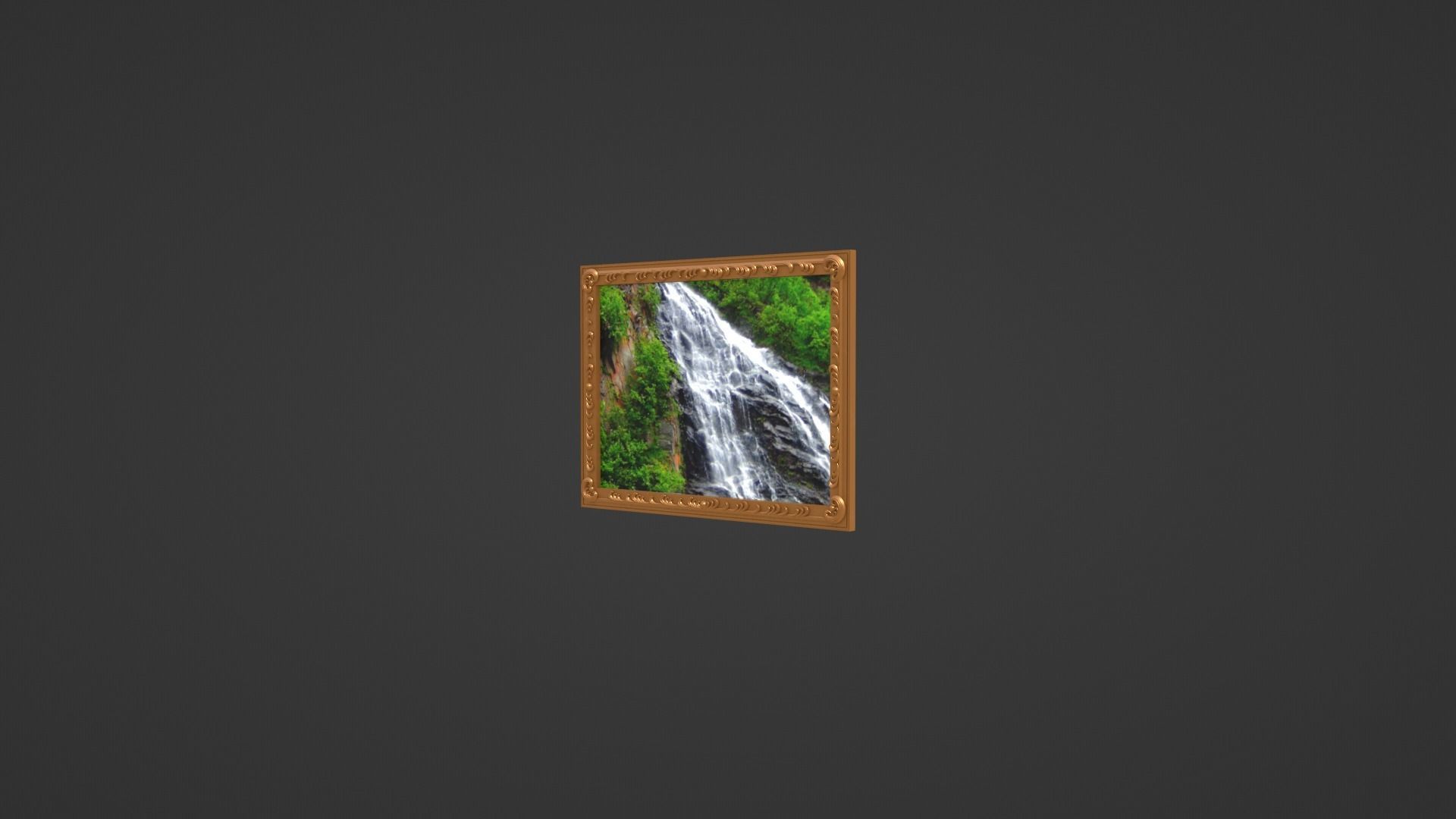 Framed painting Waterfall 3D model_18