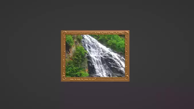 Framed painting Waterfall