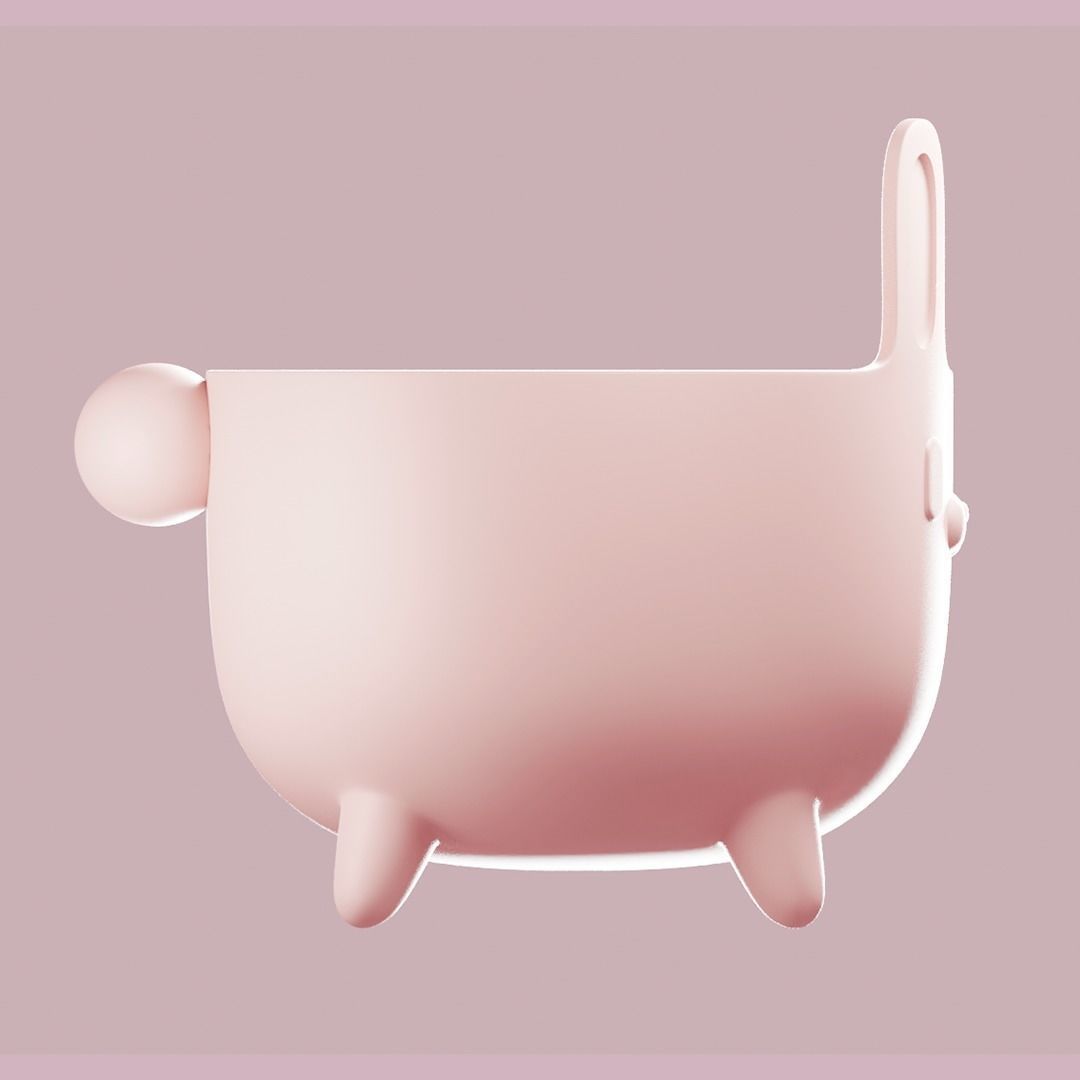 Bunny Pot for 3D Printing  3D print model_2