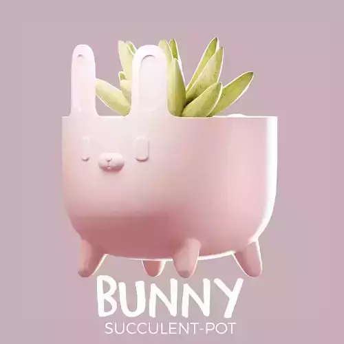 Bunny Pot for 3D Printing  3D print model