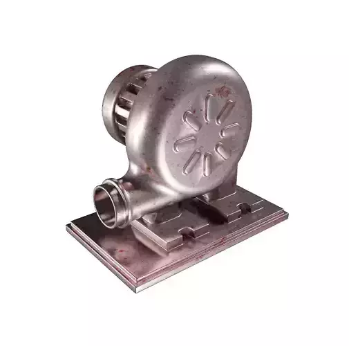 Metallic Air Blower Low-poly 3D model