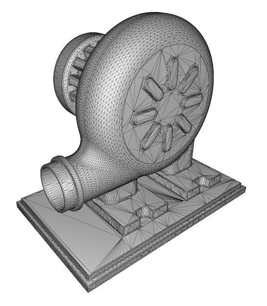 Metallic Air Blower Low-poly 3D model_4