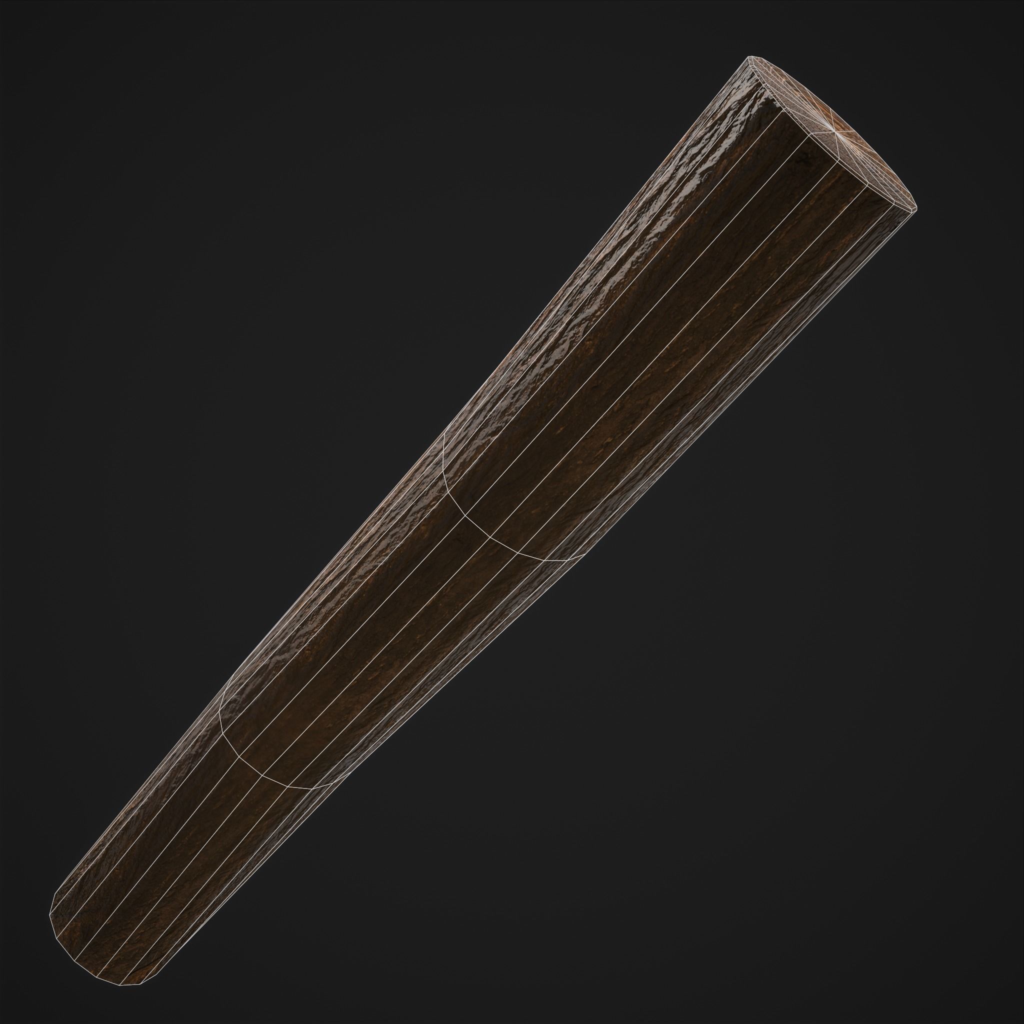 Wood Log Saw Horse Low-poly 3D model_30