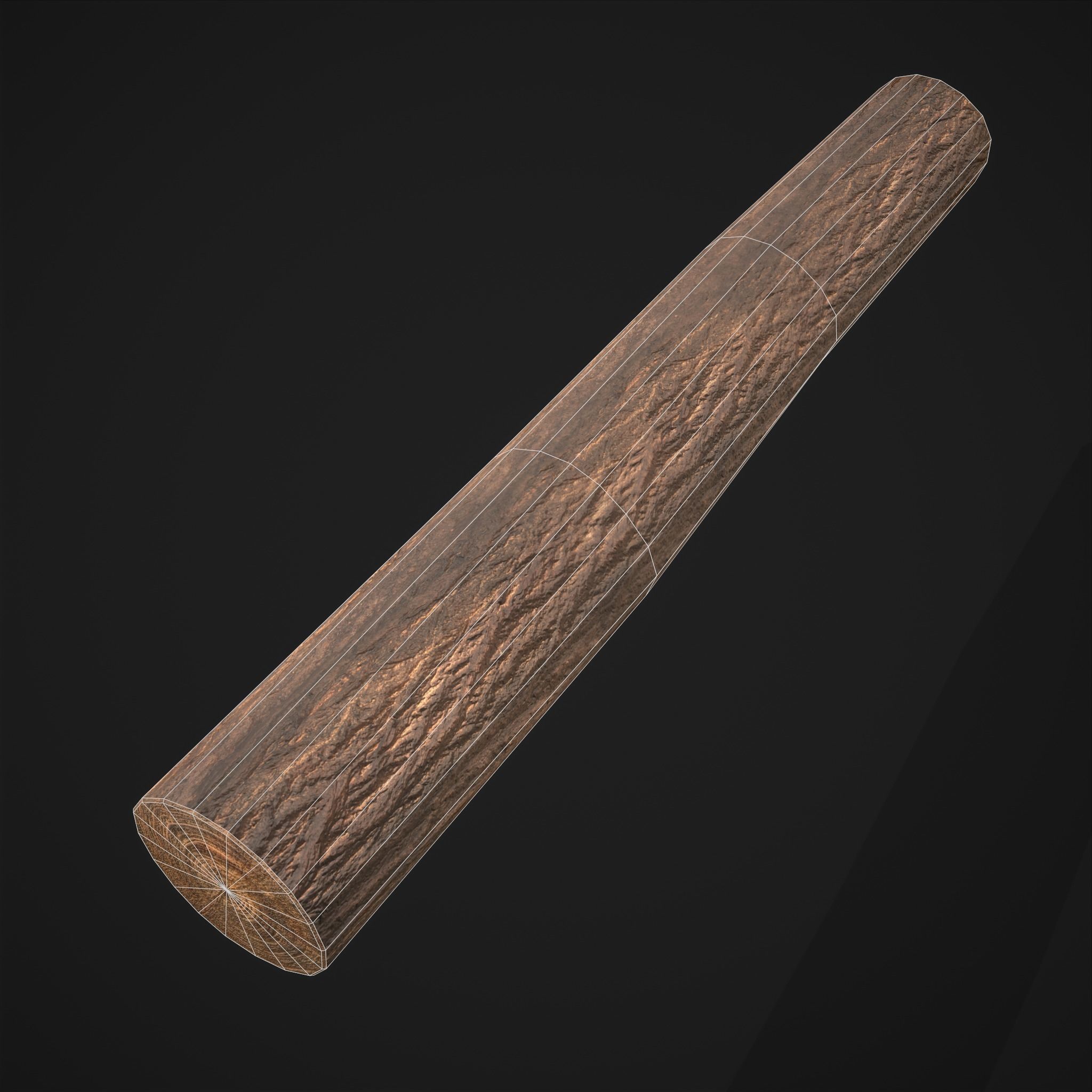 Wood Log Saw Horse Low-poly 3D model_26