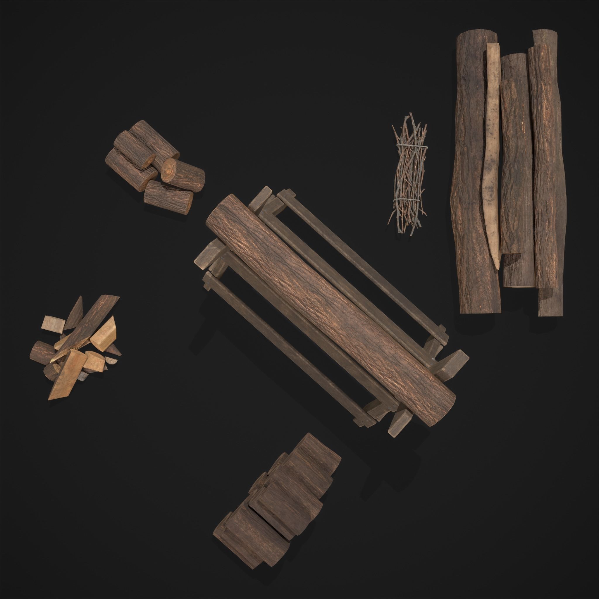 Large Wood Pack 3D Model Collection_30