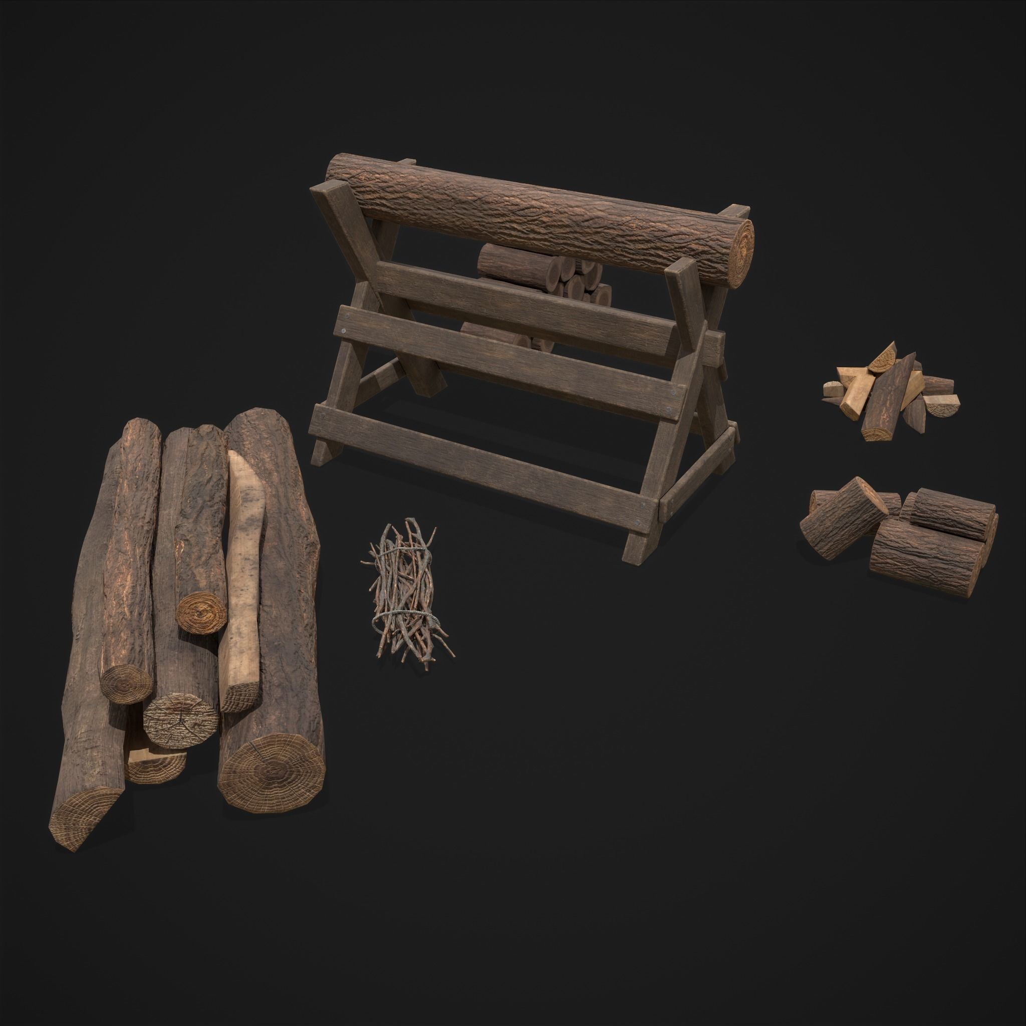 Large Wood Pack 3D Model Collection_22