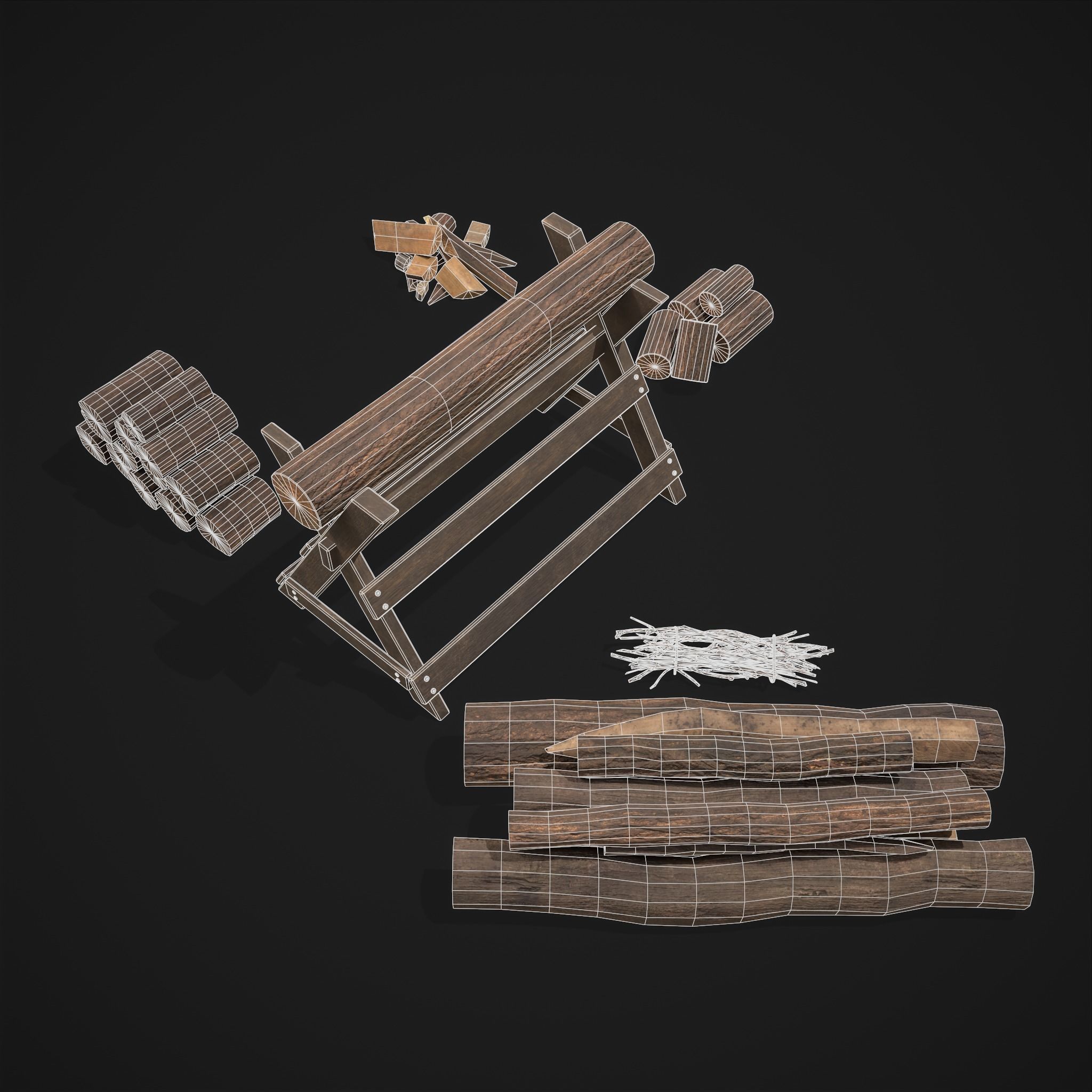 Large Wood Pack 3D Model Collection_21