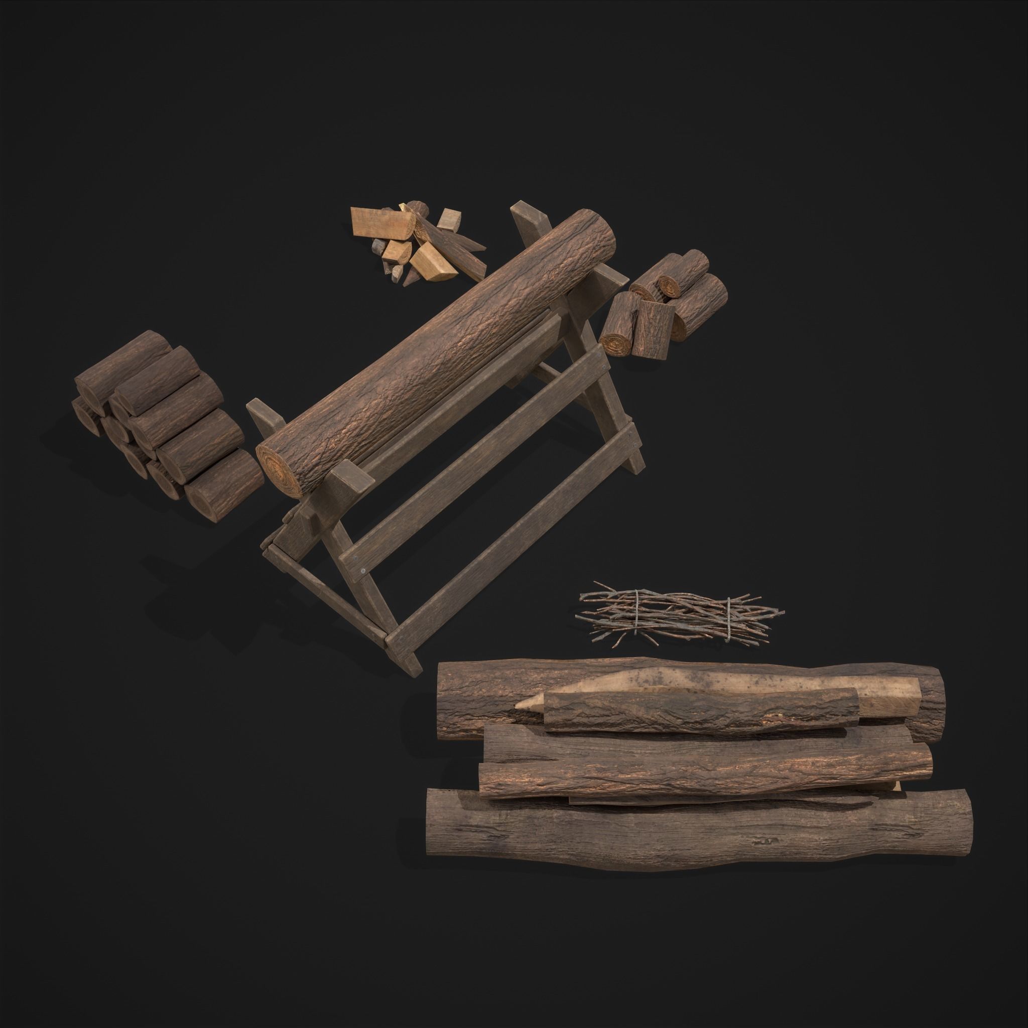 Large Wood Pack 3D Model Collection_20