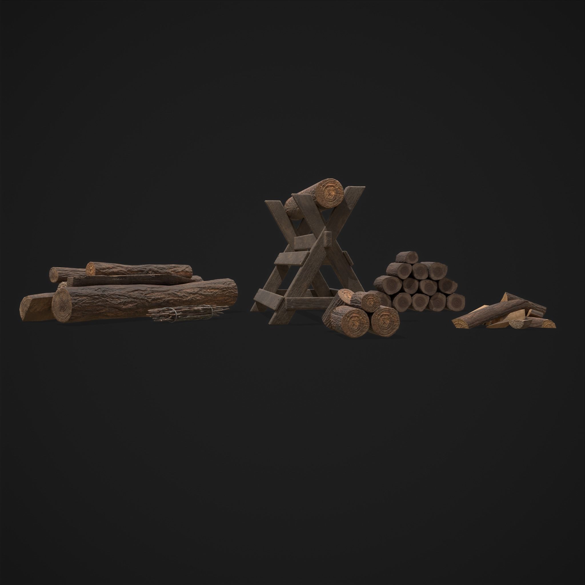 Large Wood Pack 3D Model Collection_16