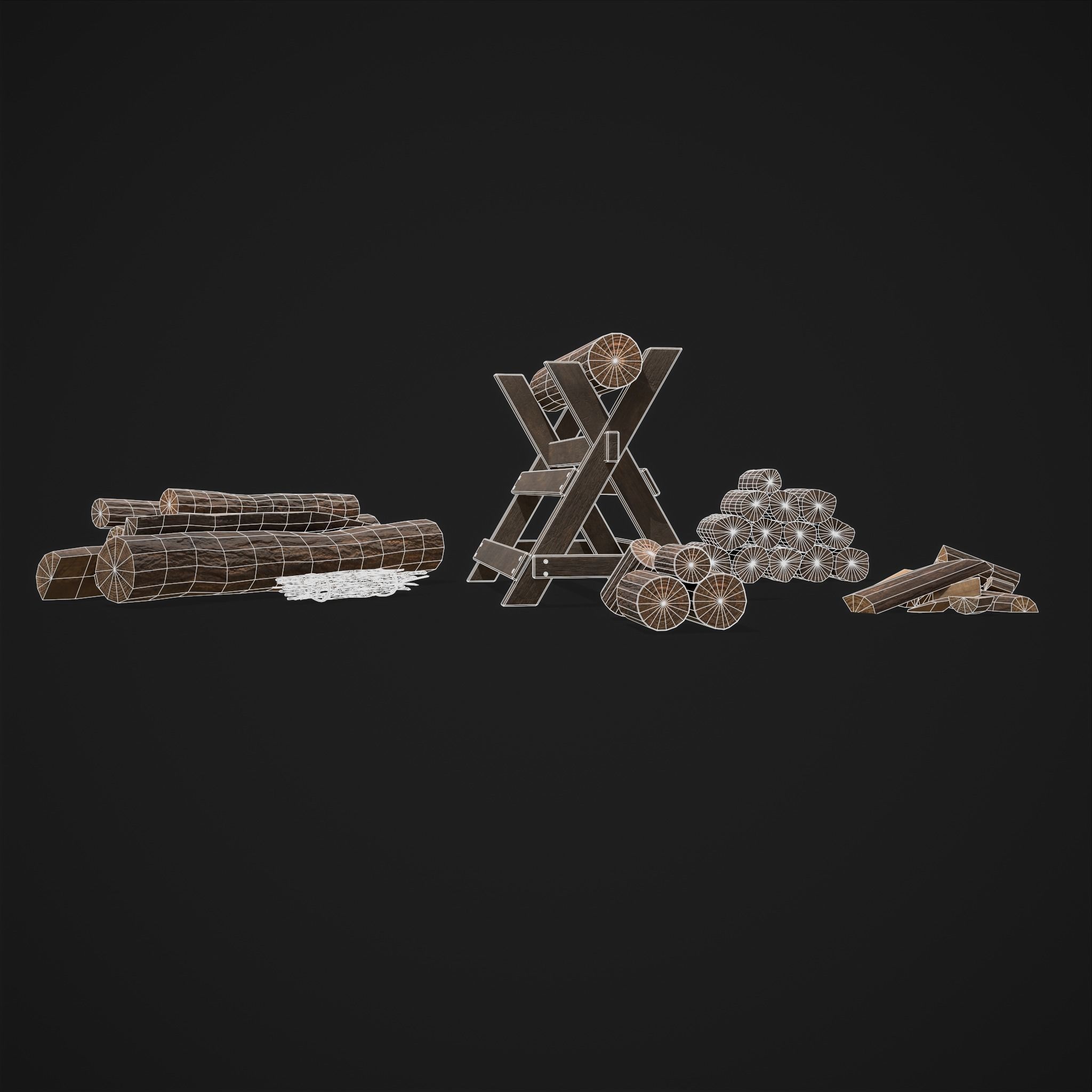 Large Wood Pack 3D Model Collection_17